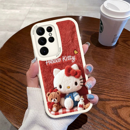 Sevimli Kedi Telefon Kılıfı – Kawaii Peluş Tasarım