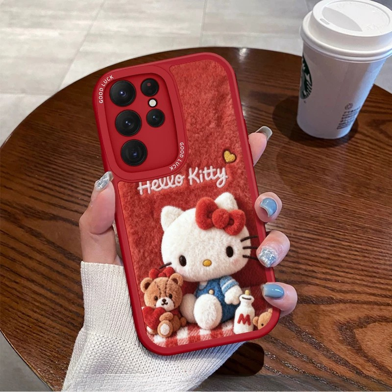 Sevimli Kedi Telefon Kılıfı – Kawaii Peluş Tasarım