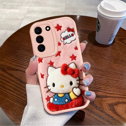 Sevimli Kedi Telefon Kılıfı – Kawaii Peluş Tasarım